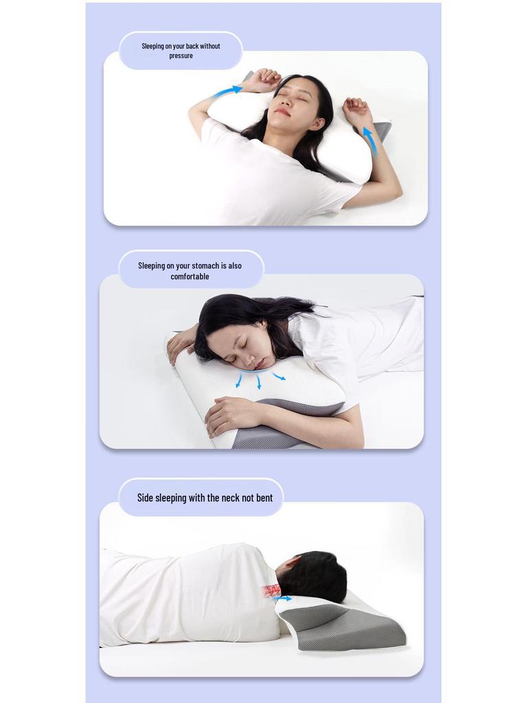 Butterfly Memory Foam Pillow: Slow Rebound, Zero Pressure Cervical Neck Support for Adults and Hotel Use