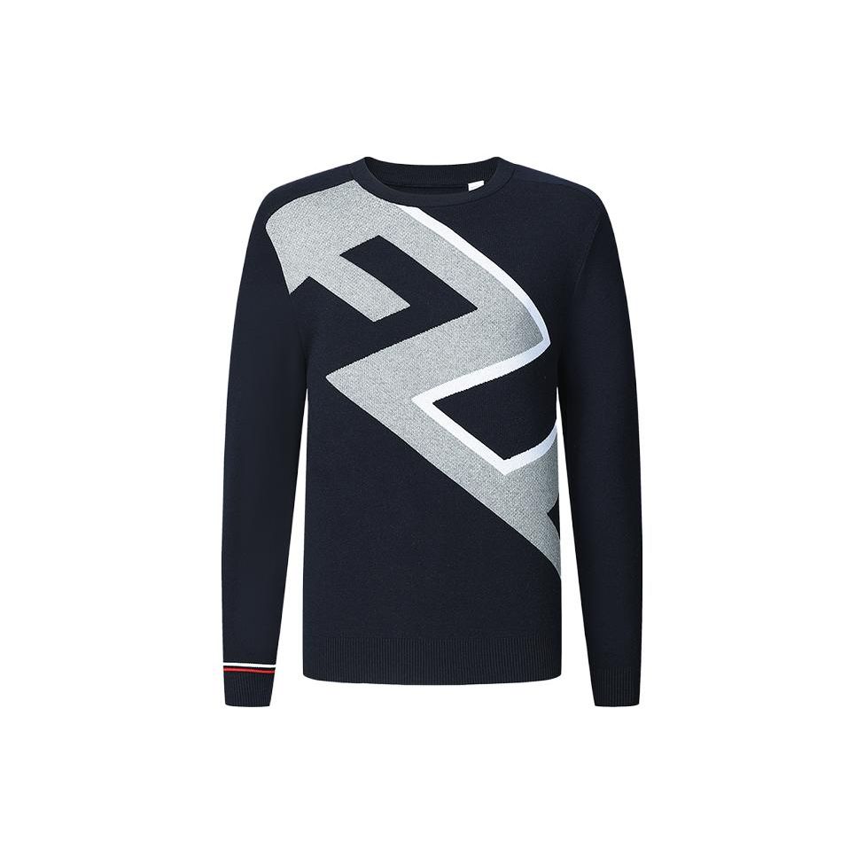 

FILA Golf Series Color Block Round Neck Elite Pullover Long Sleeve Knit Sweater Men sweater Legendary-Blue A11M415401F-NV M