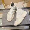Ro High-Top-Schuhe Leder Freizeit Vielseitig Paar Sportschuhe Herren und Damen Freizeit Plateau Weiße Schuhe Herren