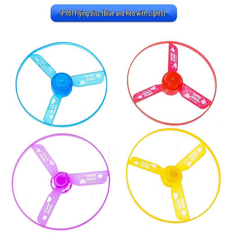 Luminous Bamboo Dragonfly Flashing Frisbee Gyro Toy for Kids