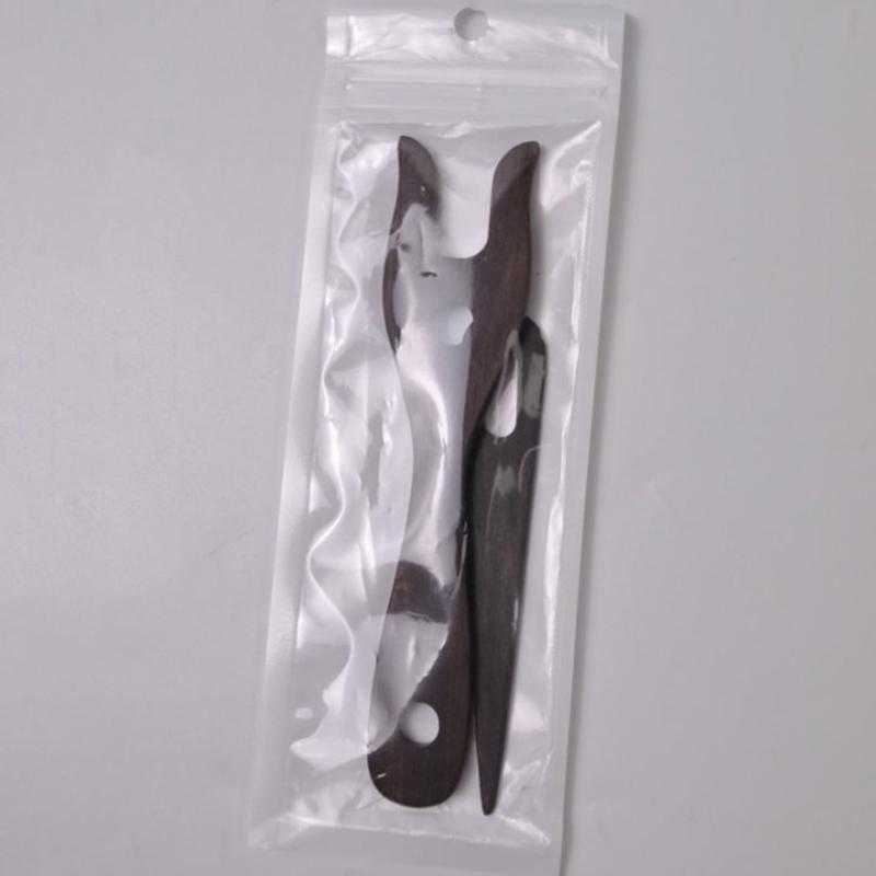 2Pcs Knitting Fork And Eye Needle Kit Wooden Cording Tool Fork Braider Lightweight Knitting Fork Braided Tool