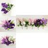 Beautiful 5 Heads Artificial Hyacinth Fake Silk Flowers Bouquet For Wedding And Home Decor