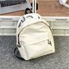 Color Solid Fashionable Letter Pattern Lightweight Neutral Backpack For Outdoor