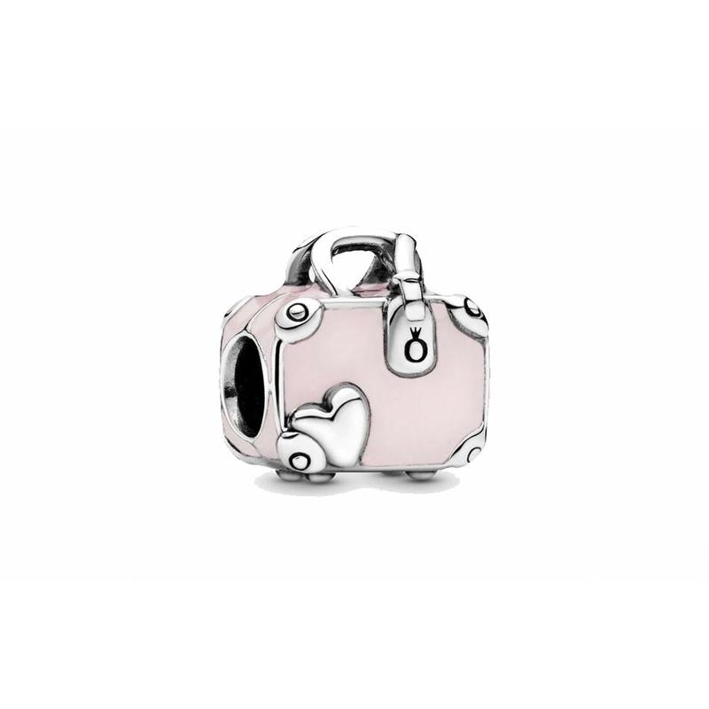 Pandora Pink Travel Bag Charm 925 Silver Jewelry Accessories Women s 798063EN124 серебряный