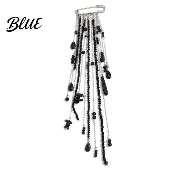 Dangle Brooch Beaded Tassel Pin Boho Chain Retro for Women