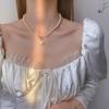 Элегантные женские корейские ожерелья с жемчугом и сердечками, модные винтажные роскошные цепочки, чокер, повседневные женские кулоны, ювелирные украшения-колье