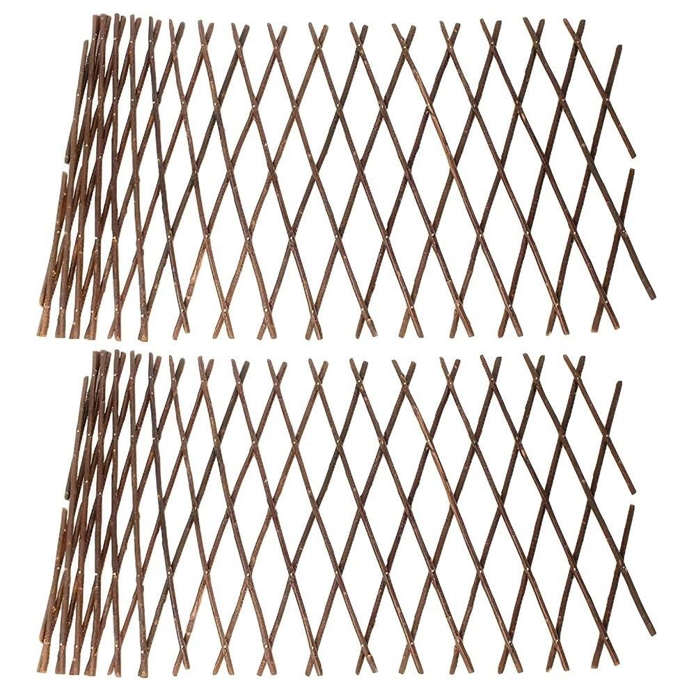 40/70cm Wooden Fence Stretchable Durable Home Garden Fence Climbing Plants Privacy Screen Extended Trellis Fence