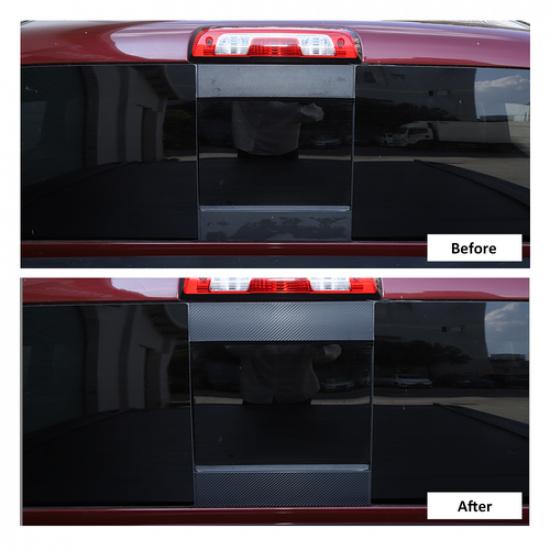 2* Rear Window Panel Decor Trim Cover Stickers For Chevy Silverado 14-17 Carbon