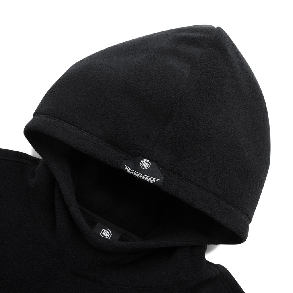 Li Ning Badfive Comfortable Casual Hooded Pullover Loose Fleece Letter Print Simple Sweatshirt Men sweatshirt Black AFDU495-1
