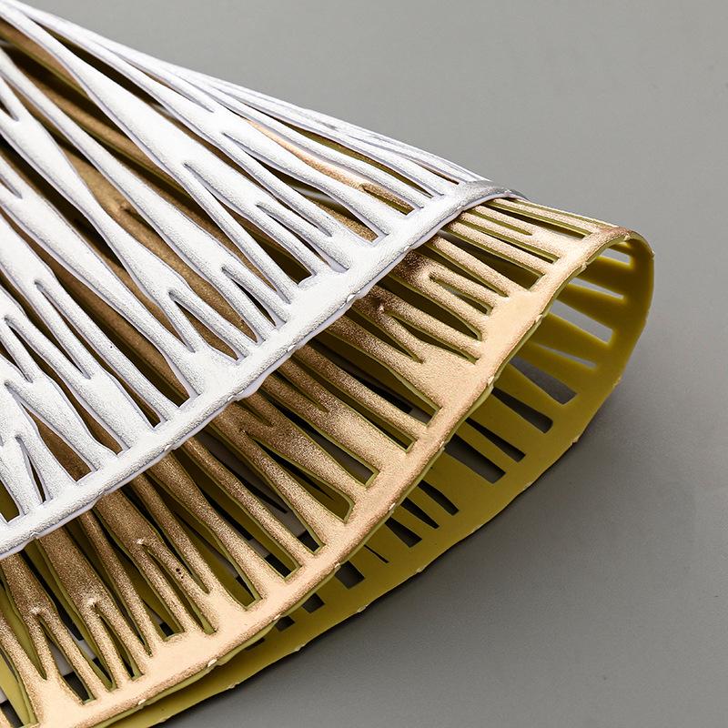 Kulatá dutá jídelní podložka v evropském stylu, voděodolná a odolná proti oleji