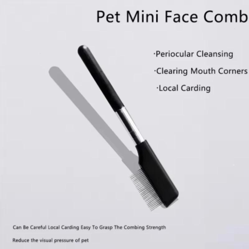 Tear Stain Remover for Dogs and Cats Pet Facial Cleaning Comb Grooming Tool to Remove Eye Boogers Tear Stains and Dirt Wooden