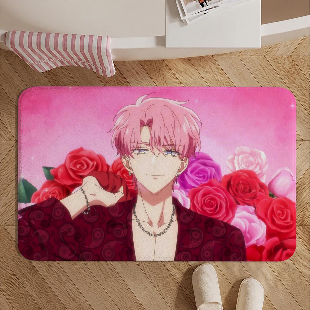 Manga-Tamon-kun Ima DocchiS Floor Mat Soft Non-Slip Bath Mat, Bedside Carpet, Absorbent Doormat for Home