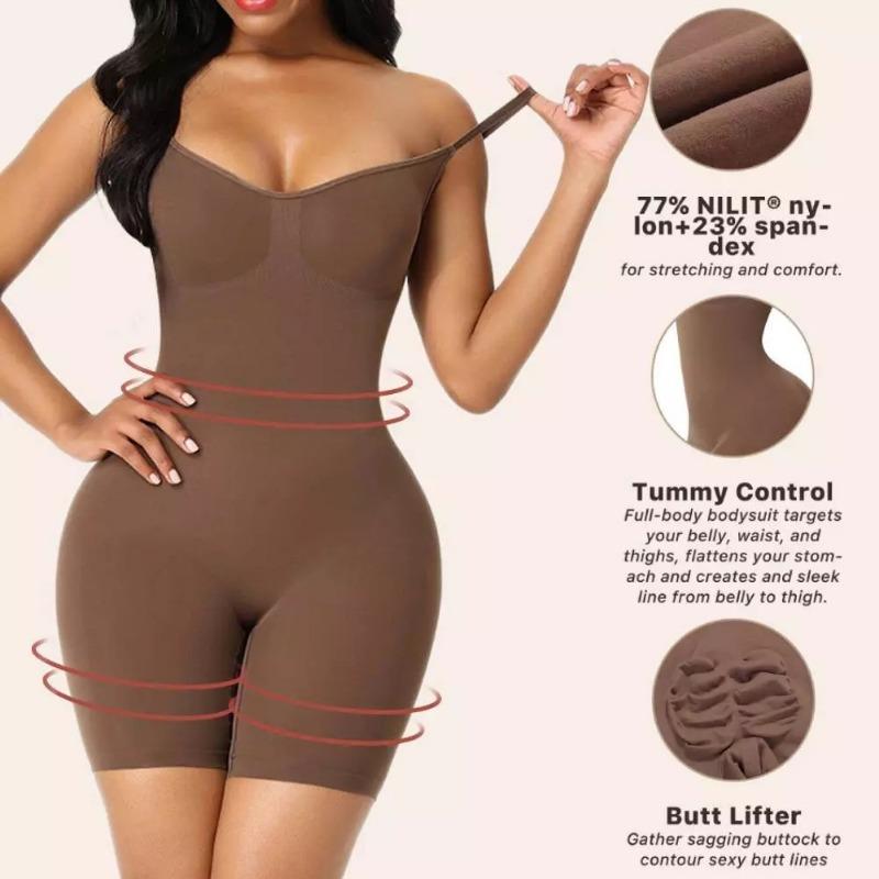 Women's Shaping Bodysuit: One-Piece Tummy-Control Shaper with Arm Support, Waist Cincher and Bust Support, All-in-One Undergarment