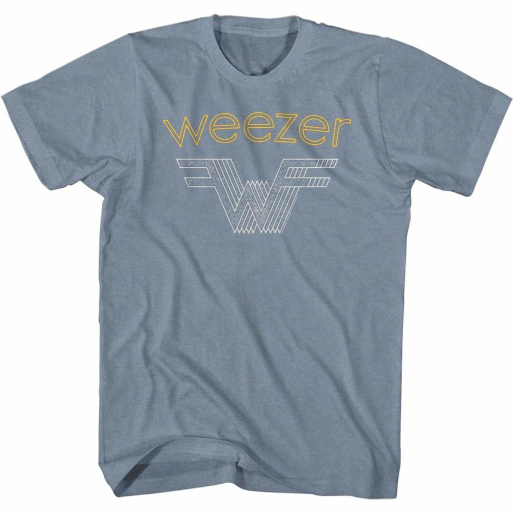 Weezer Gestapeltes Weezer Indigo Heather Erwachsenen Kurzarm-T-Shirt