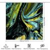 Modern Colorful Shower Curtain With Abstract Print For Bathroom Decor Green Blue Yellow Black White Gray Artistic Design Waterpr