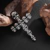 Unisex Gothic Skull Crosses Pendant Necklace Versatile Design Retro Skull and Crosses Necklace For Layer Jewelry Styling