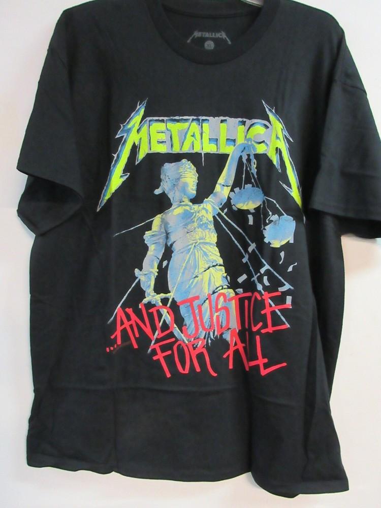

METALLICA ОФІЦІЙНА 2023 НЕОН JUSTICE FOR ALL ГУРТ МУЗИКА ЕКСТРА-ВЕЛИКИЙ Унісекс Футболка L