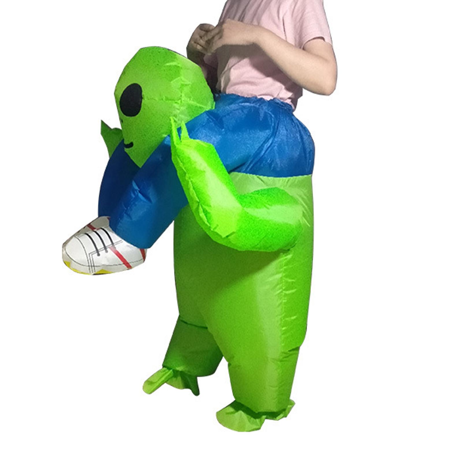 

большой (Подходит для роста от 150 до 190 см.) Надувной костюм Хэллоуина Spooky Alien ET Backman зелёный