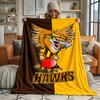 Hawthorn Hawks Ultra Soft Flannel Throw Blanket Warm Cozy Blanket for Bed Couch or outdoor best gift