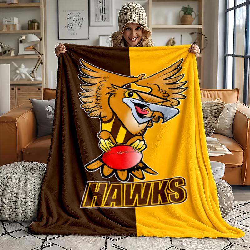 Hawthorn Hawks Ultra Soft Flannel Throw Blanket Warm Cozy Blanket for Bed Couch or outdoor best gift