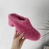 Fur Women Slippers Sexy High Heels Mules Shoes Chunky Snow Boots  Plush Fad Home Flip Flops Winter Luxury  Mujer Botas