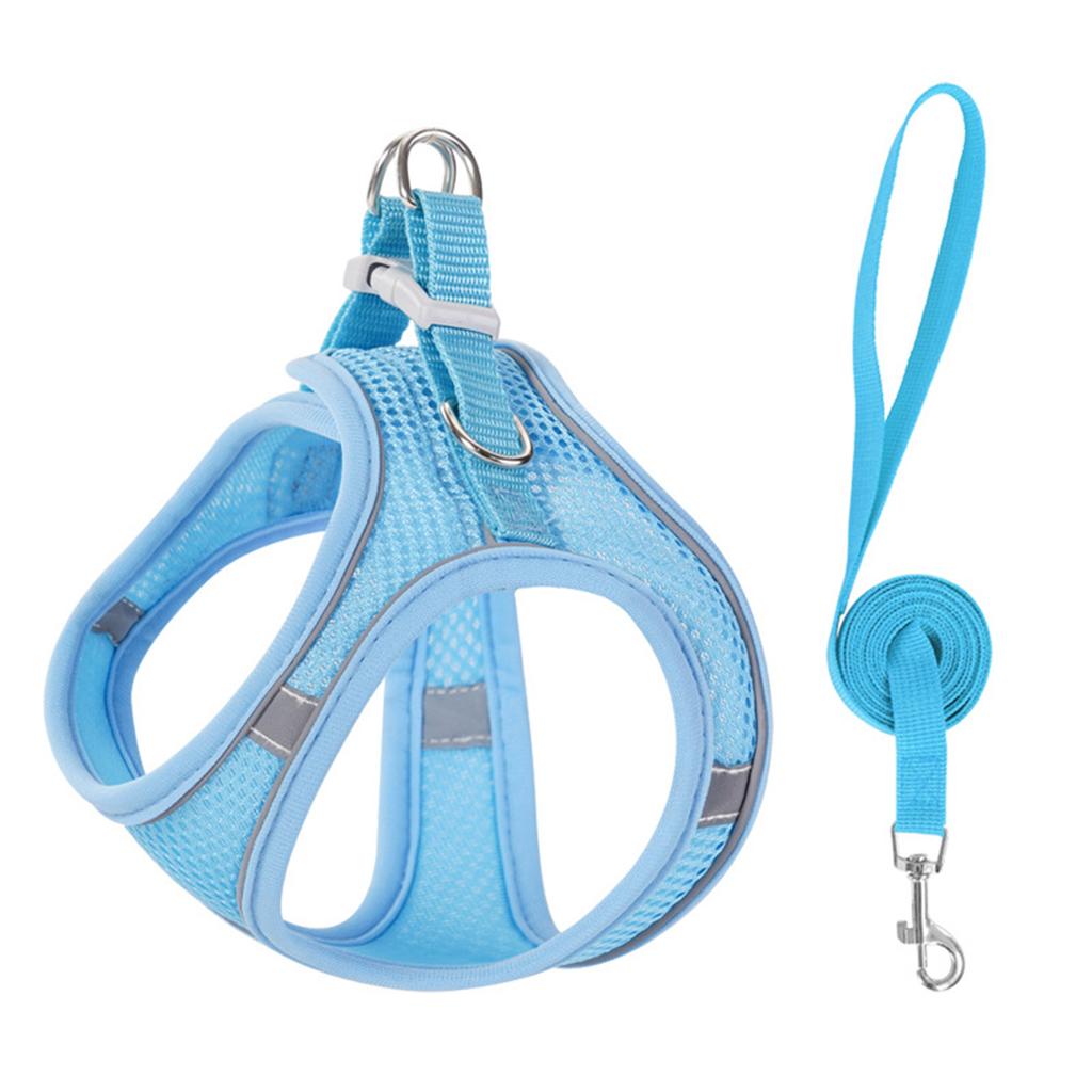 Reflective Pet Harness Vest Escape-Proof Pet Safety Harness for Visibility During Evening Walks