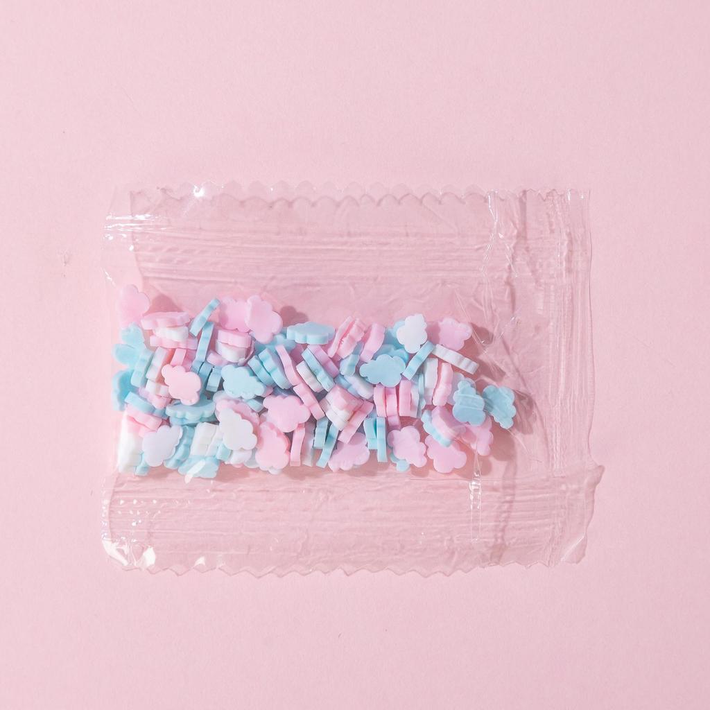 Polymer Clay Macaron Beads and Pearl Sugar Granules for DIY Slime, Epoxy, and Crafts