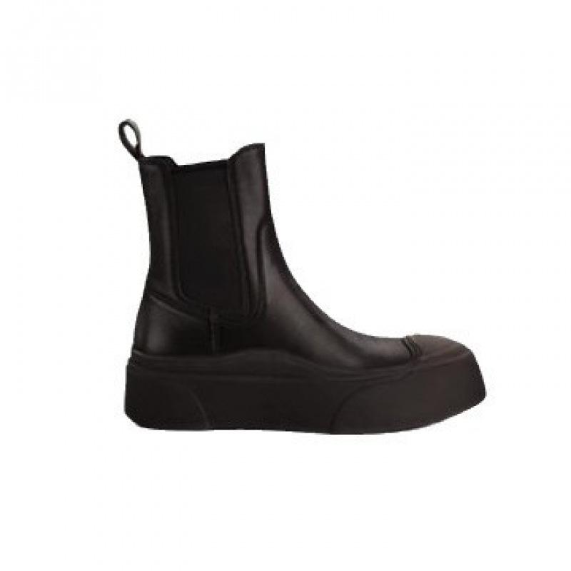 Stylish shoes splicing small round head lazy thick sole one pedal thin short boots women
