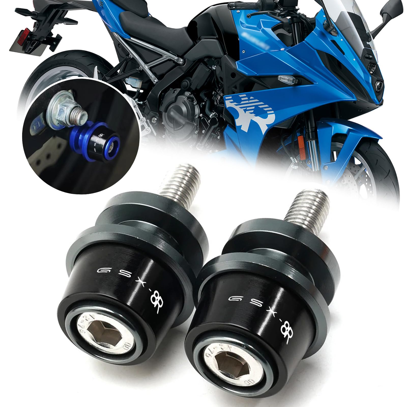 Для GSX-8R GSX8R GSX 8R 2024 CNC Алюминиевый сплав 8 мм Слайдер катушки маятника серый