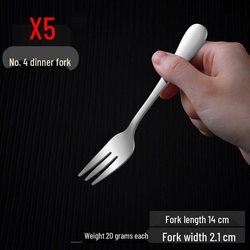 Qiwei Eco-Friendly 5-Piece Dinner & Fruit Fork Set