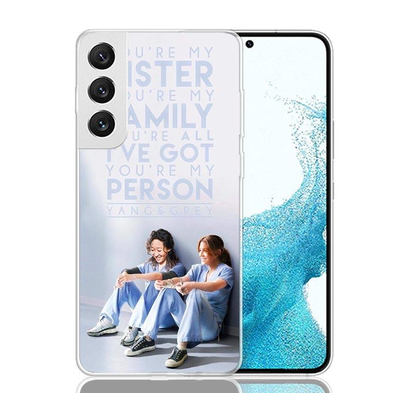 Greys Anatomy Person Case Phone Cover for Samsung Galaxy S24 S25 Ultra S23 Plus S22 + S21 S20 FE S10 S25Plus Trend Fundas S24 Ul