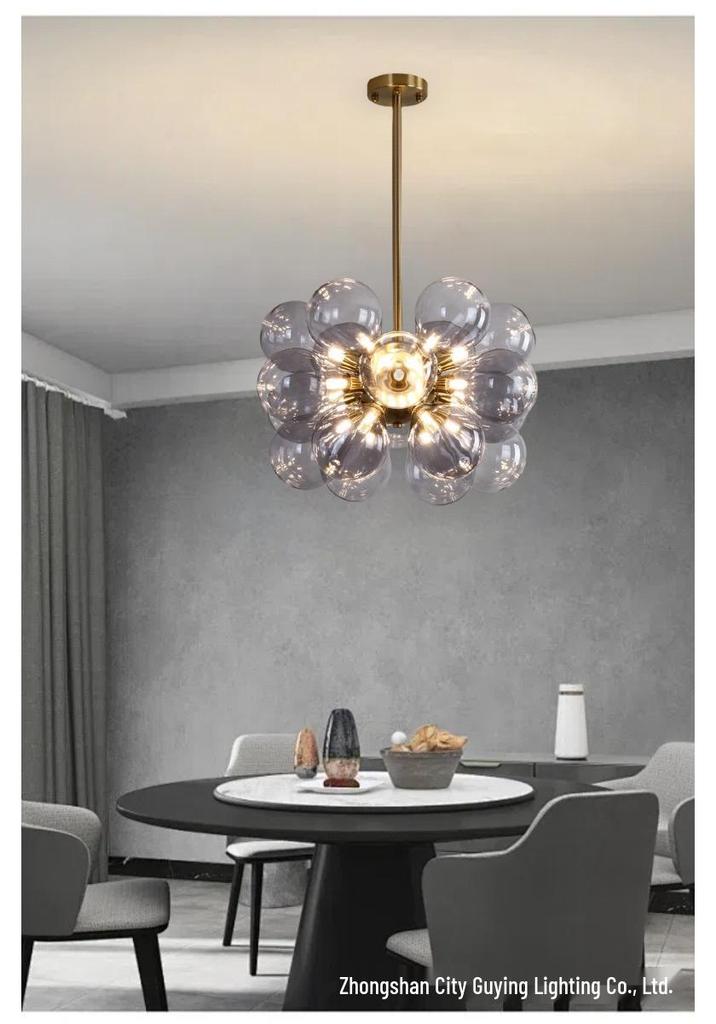 Nordic Bubble Glass Chandelier for Bedroom, Dining, and Living Room