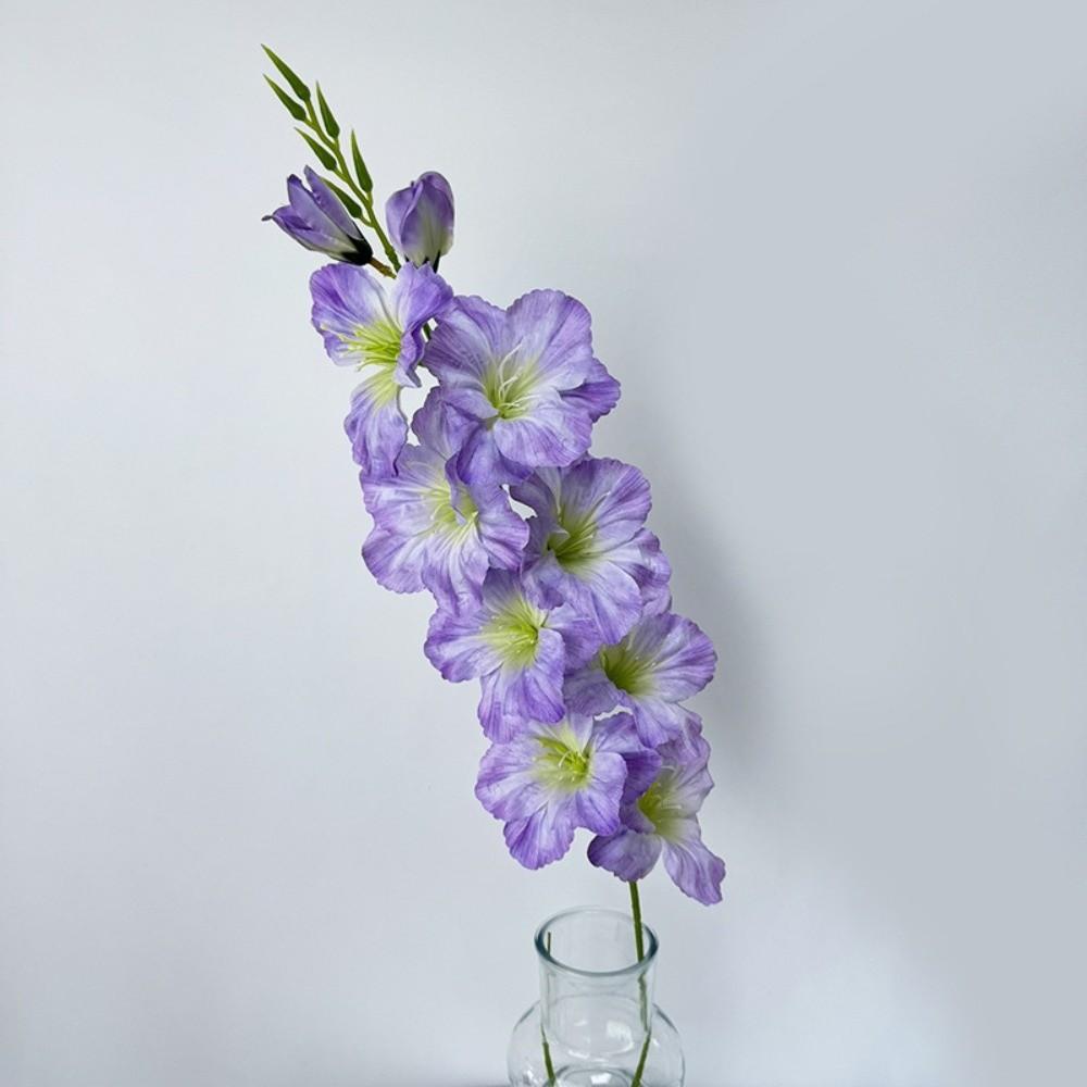 

Новый 80 см Имитация Цветка Гладиолуса 3D Длинная Ветка Искусственный Цветок Шелк Шелк Искусственное Цветение Декор для Вечеринки фиолетовый