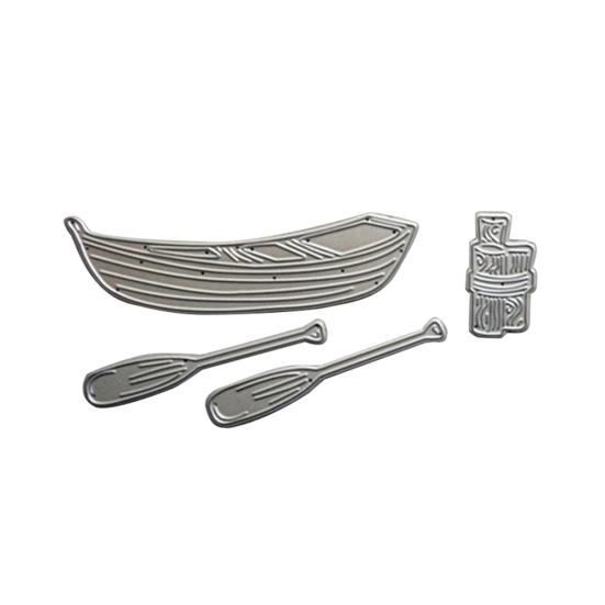 

Лодка весло металлический трафарет DIY скрапбук бумажная карта декоративный ремесленный трафарет серебряный
