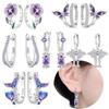 Authentischer Kupfer Lila verträumter Fischschwanz Ohrring Schmetterling Tier Blume Accessoire Ohrring Schmuck Feines Geschenk DIY Accessoire