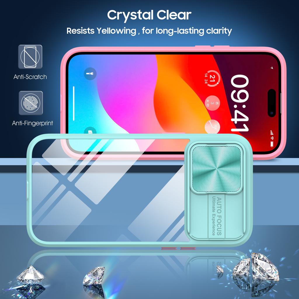 Etui akrylowe do ochrony aparatu iPhone 15 Pro Max 14 Plus 13 12 11 Pro X XR Xs Max 7 8 Plus SE2 SE3 SE 2020 2022 Przezroczysta tylna obudowa