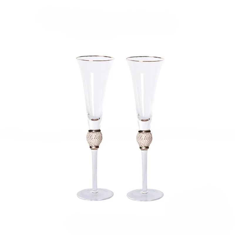 2pcs Light Wind · No Light Luxury Phnom Penh Crystal Glass Wine Glass Cocktail Champagne Glass Decanter Set