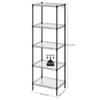 SONGMICS Rack Width 40CM Steel Rack 5 Tier Gap Storage Shelf Slim Kitchen Cart Bathroom Storage Storage Rack Height Adjustable Stylish Shelf Depth 30