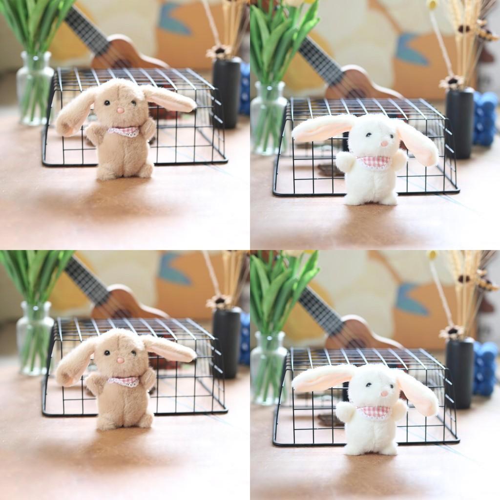 Cute Fluffy Rabbit Plush Keychain Soft Toy Bag Charm For Kids And Adults