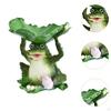 Frog Bird Feeder Garden Sculpture Miniature Decor for Indoor And Outdoor