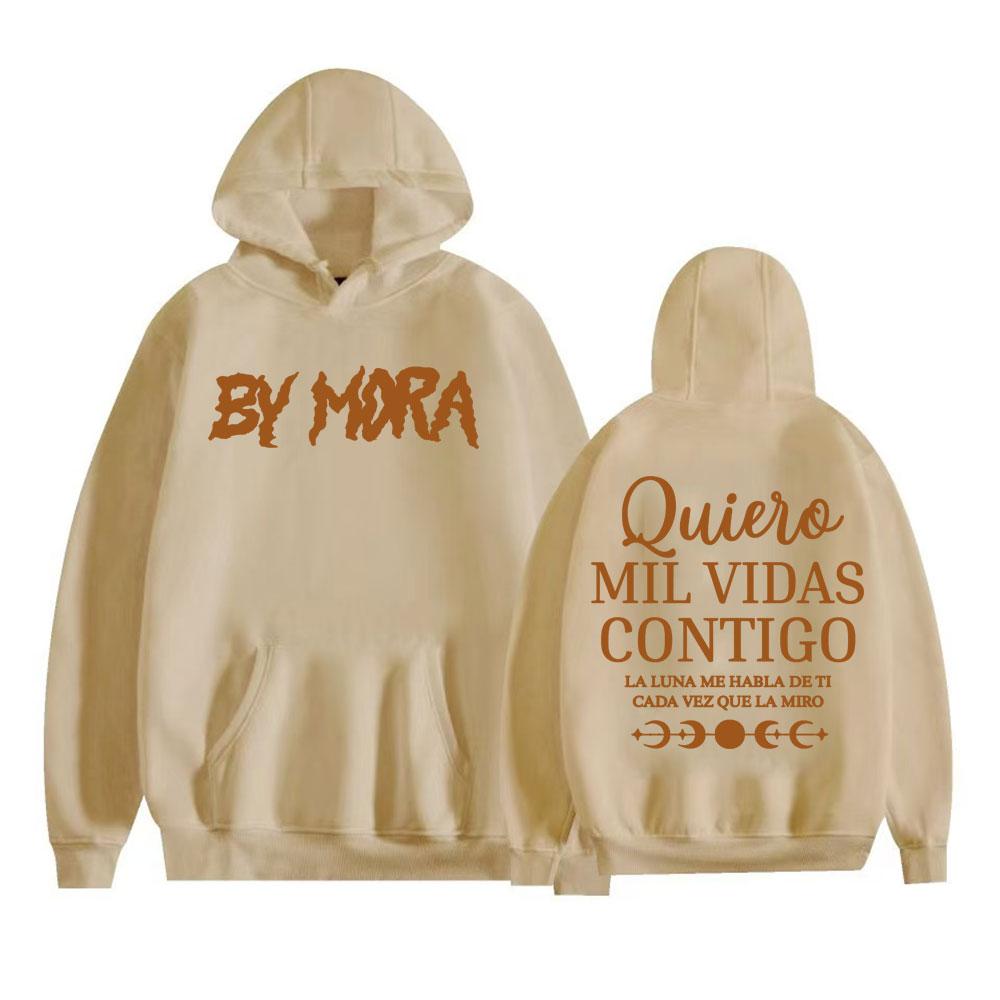 Rapper Mora Quierc Mil Vidas Contigo Hoodies Harajuku Clothes Autumn Winter Pullovers Men Women High Quality Cotton Sweatshirts
