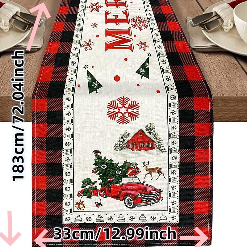Povlečení ve vánočním stylu Dlouhý ubrus Sněhulák Bell Design Desktop Dekorace pro domácí novoroční vánoční večírek