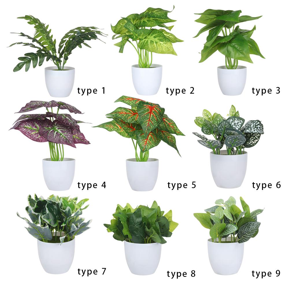 Room Home Decoration Fake Greenery Green Foliage Artificial Plants Bonsai Simulation Flowers Potted