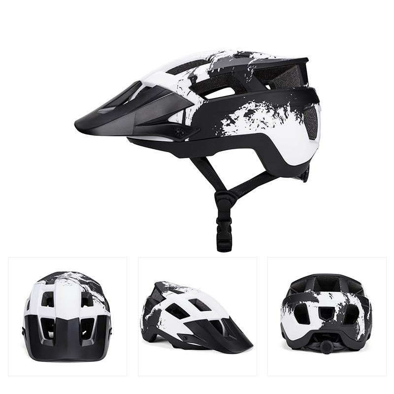 2026 New Cross-Border Unisex Adult Mountain Bike Road Cycling Helmet with Removable Lining Charging Lamp Outdoor Protective Gear