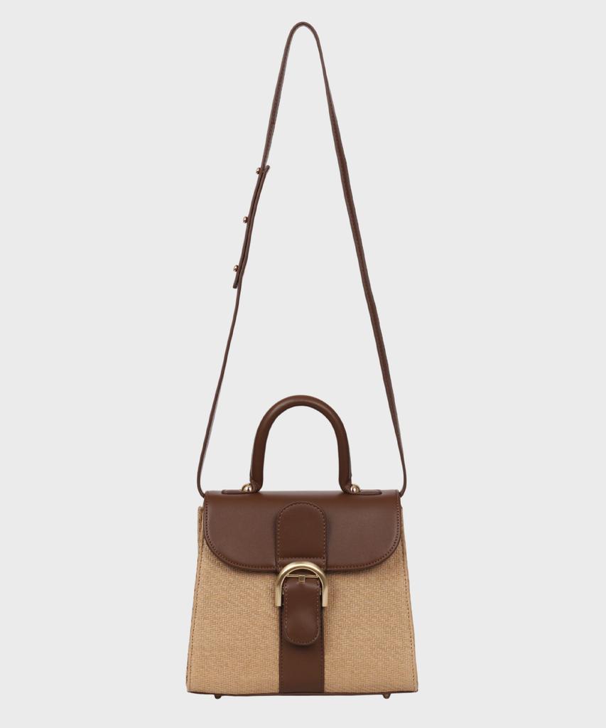 Studio Saera Rattan Mini 2-Way Tote Bag H23H895 Dark Brown