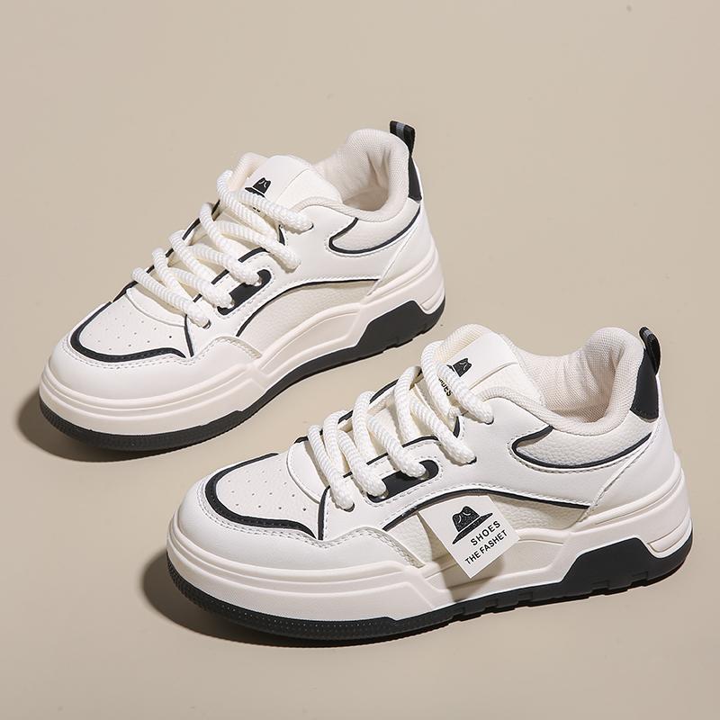 Fashion Women's Sports Shoes Casual Thick-soled Shoes Versatile White Versatile Casual Shoes for Female Spring and Autumn Students New