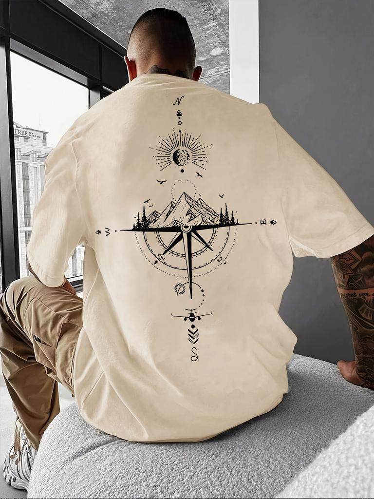 2026 Unisexs Sun Symbol Pattern Printed Shortsleeved Tshirt Summer Outdoor Shortsleeve Shirt