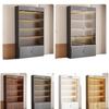 Lockable Glass Display Cabinet for Figurines, Toys, and Cosmetics