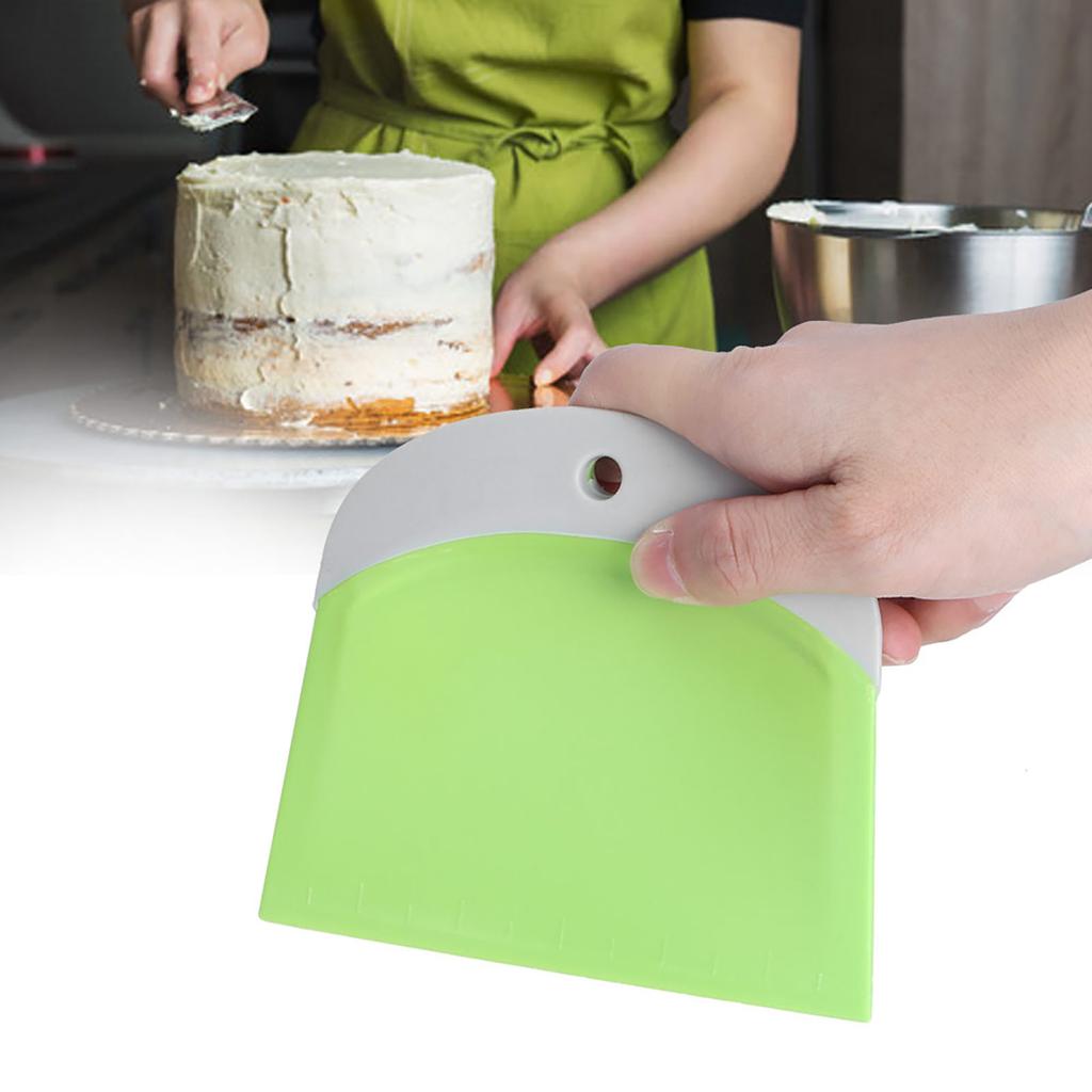 2 BUC Spatulă de Plastic pentru Cremă Răzuitor Tăietor Aluat Instrument de Patiserie pentru Copt Bucătărie Verde