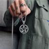 New Korean Style Fashionable Versatile Pentagram Pendant Necklace with Hollowed Out Moon Pentagram